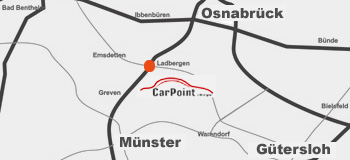 Carpoint Ladbergen, Ruthemeiers Esch 3, 49549 Ladbergen, Telefon 05485 9359850, Mail info@carpoint-ladbergen.com - Greven, Ibbenbüren, Saerbeck, Tecklenburg, Lengerich, Steinfurt, Osnabrück, Münster 
